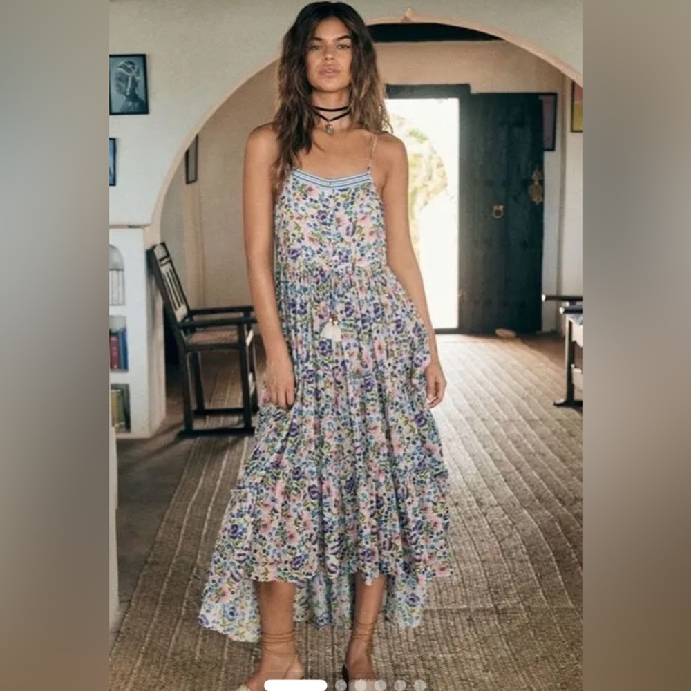 FREE PEOPLE X SPELL IMPALA LILY SUNDRESS SZ L MSRP $259